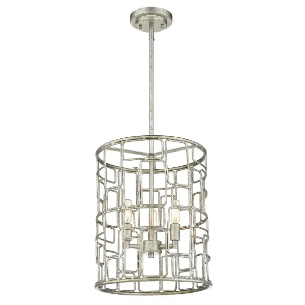 The Amoret 3-Light Convertible Pendant combines traditional candelabra styling with modern versatility. Its antique silver finish and steel construction offer durability and timeless appeal, while the convertible design allows for flexible installation. - alternate view
