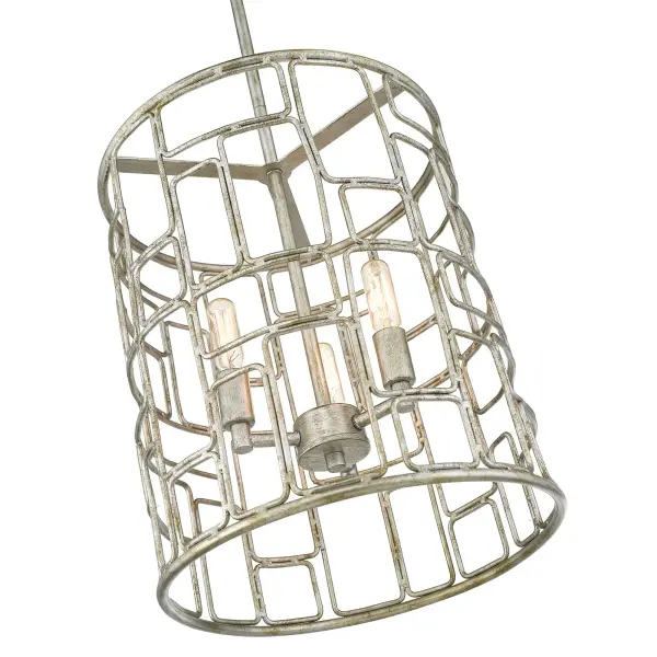 Amoret 3-Light Convertible Pendant in Antique Silver - Image 4