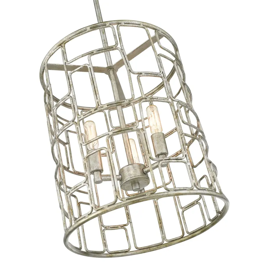 Amoret 3-Light Convertible Pendant in Antique Silver - Image 4