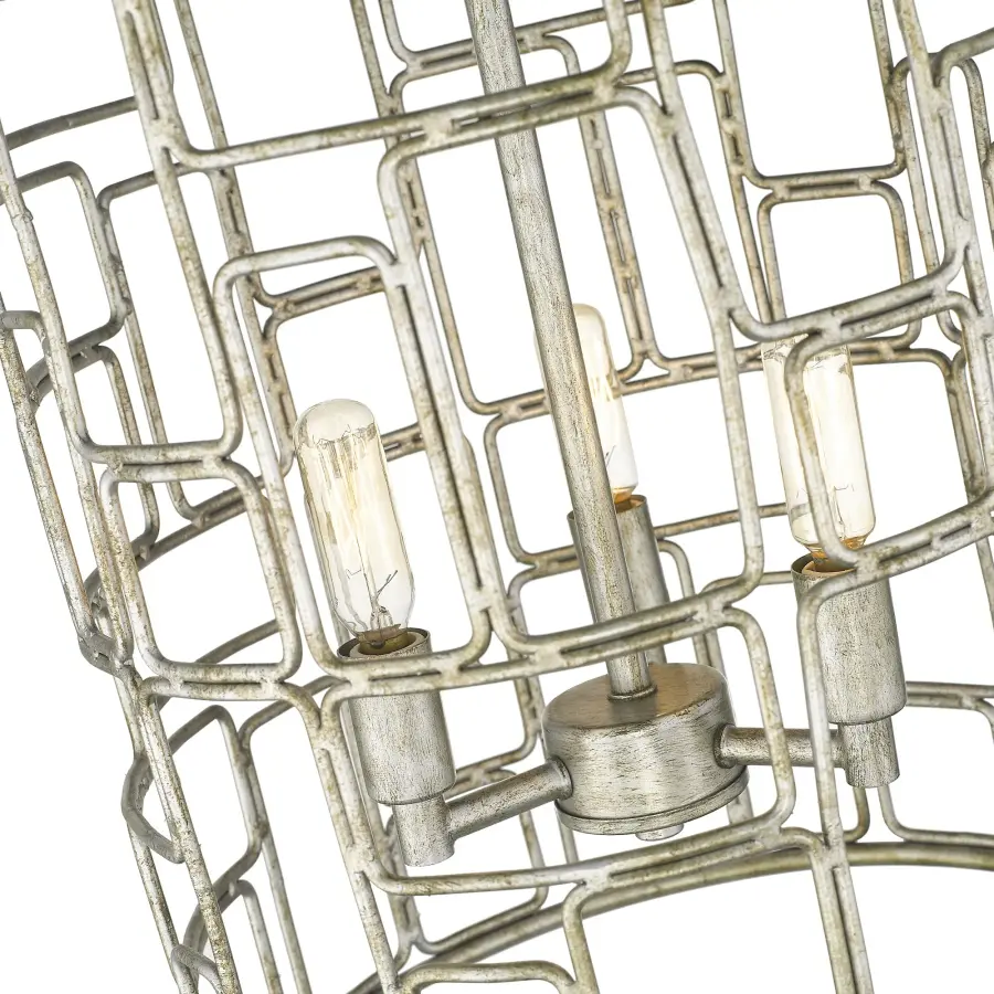 Amoret 3-Light Convertible Pendant in Antique Silver - Image 5