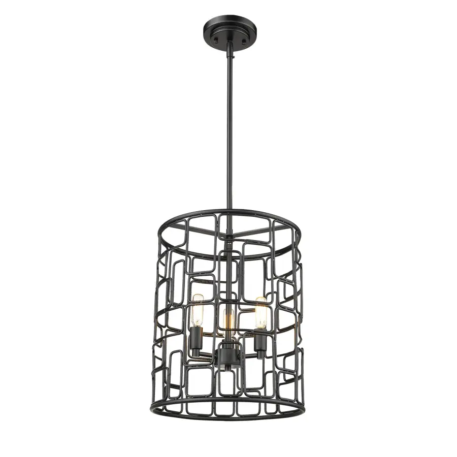Amoret 3-Light Convertible Pendant in Matte Black - Image 2