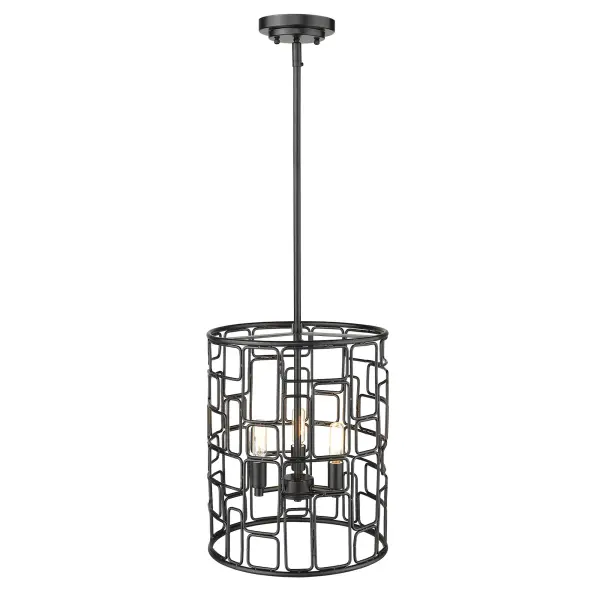 Amoret 3-Light Convertible Pendant in Matte Black - Image 3