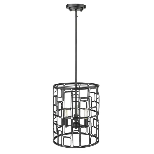 Amoret 3-Light Convertible Pendant in Matte Black - Image 4