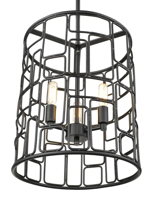 Amoret 3-Light Convertible Pendant in Matte Black - Image 5