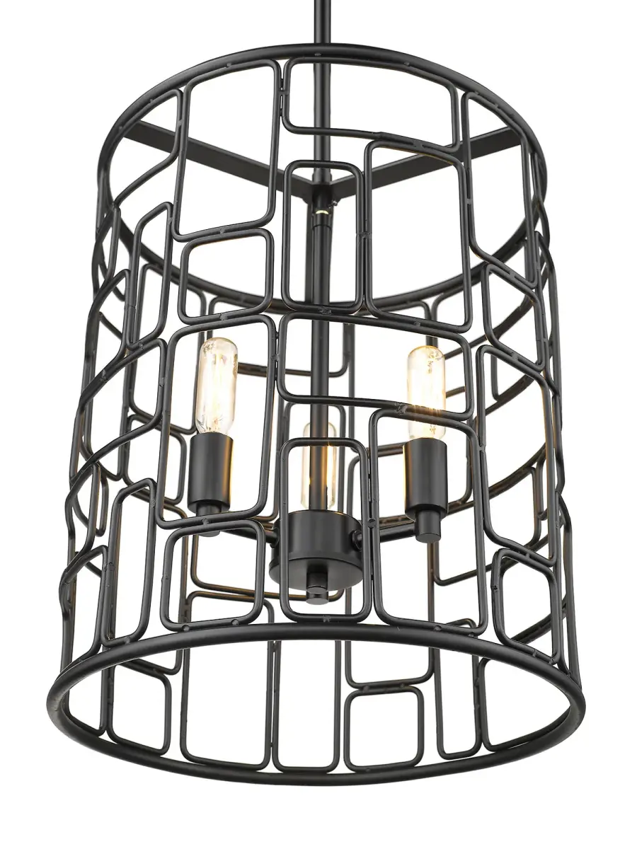 Amoret 3-Light Convertible Pendant in Matte Black - Image 5