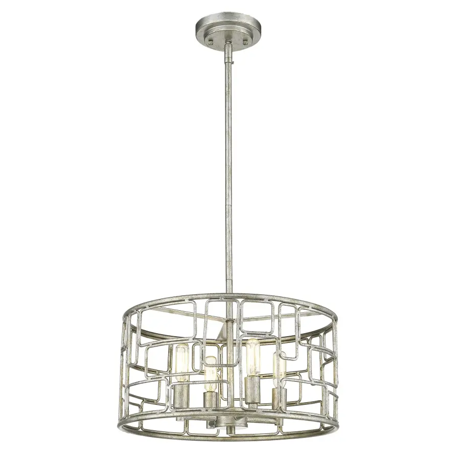 Amoret 4-Light Convertible Pendant in Antique Silver - Image 2