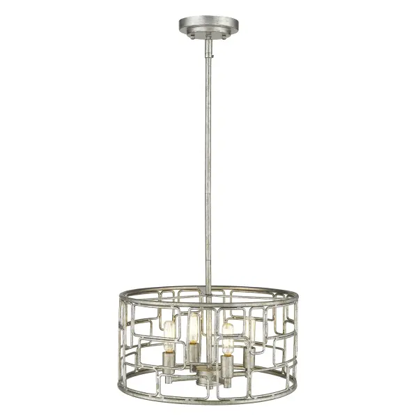 Amoret 4-Light Convertible Pendant in Antique Silver - Image 3