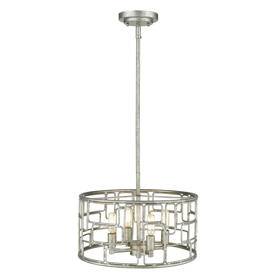 Amoret 4-Light Convertible Pendant in Antique Silver - Image 3