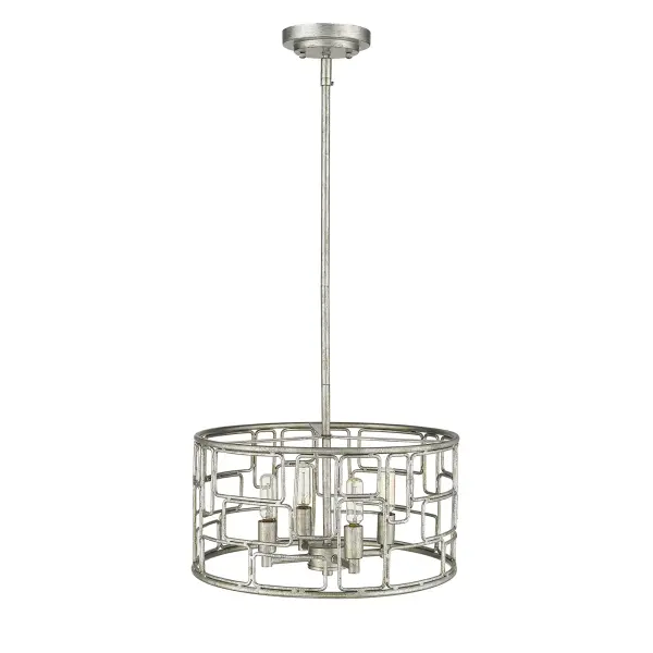 Amoret 4-Light Convertible Pendant in Antique Silver - Image 6