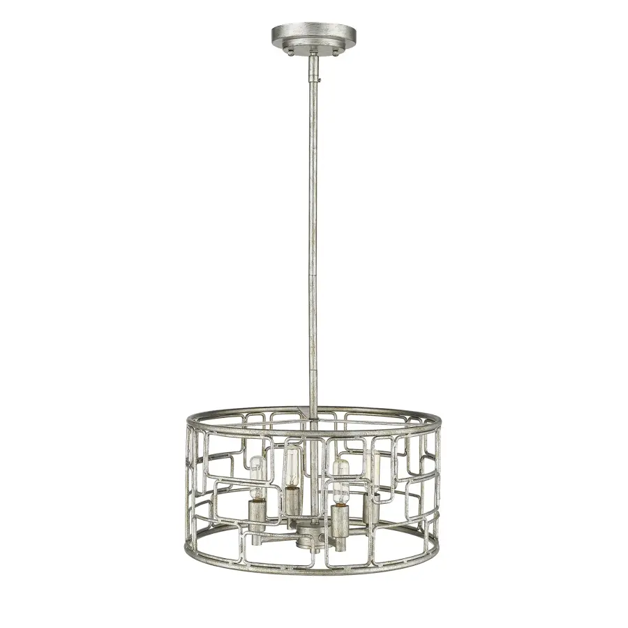 Amoret 4-Light Convertible Pendant in Antique Silver - Image 6