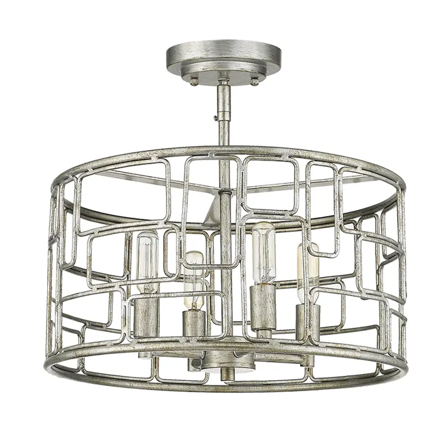 Amoret 4-Light Convertible Pendant in Antique Silver - Image 7