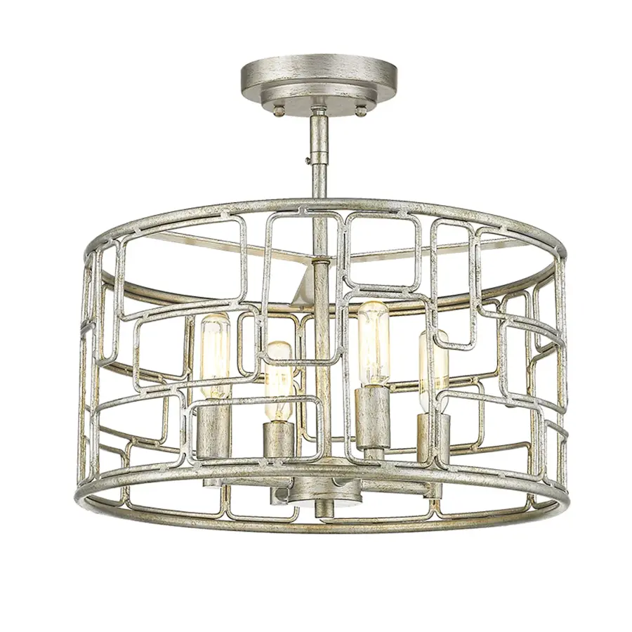 Amoret 4-Light Convertible Pendant in Antique Silver - Image 8