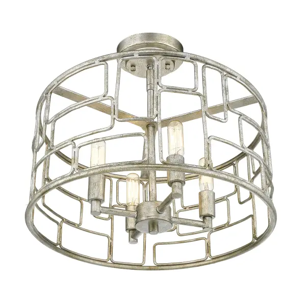 Amoret 4-Light Convertible Pendant in Antique Silver - Image 9