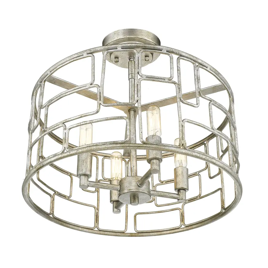 Amoret 4-Light Convertible Pendant in Antique Silver - Image 9