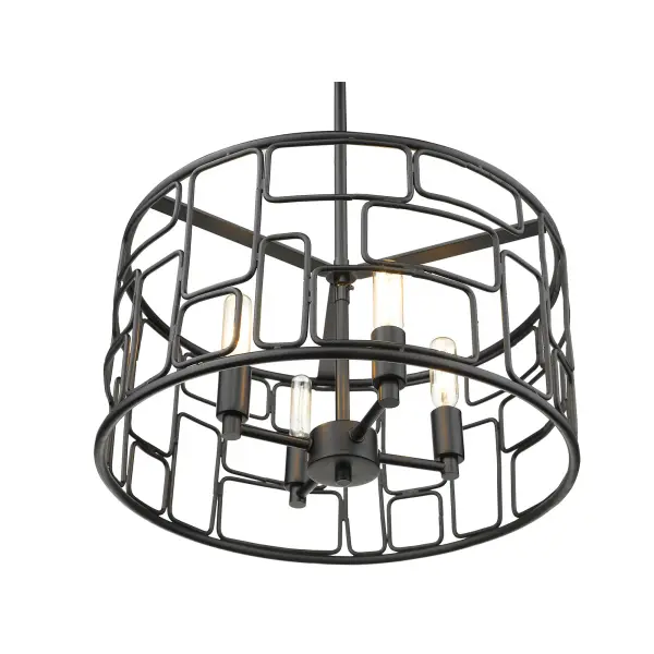 Amoret 4-Light Convertible Pendant in Matte Black - Image 5