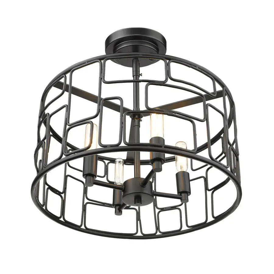 Amoret 4-Light Convertible Pendant in Matte Black - Image 9