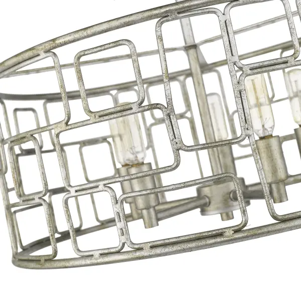 Amoret 5-Light Convertible Pendant in Antique Silver - Image 5