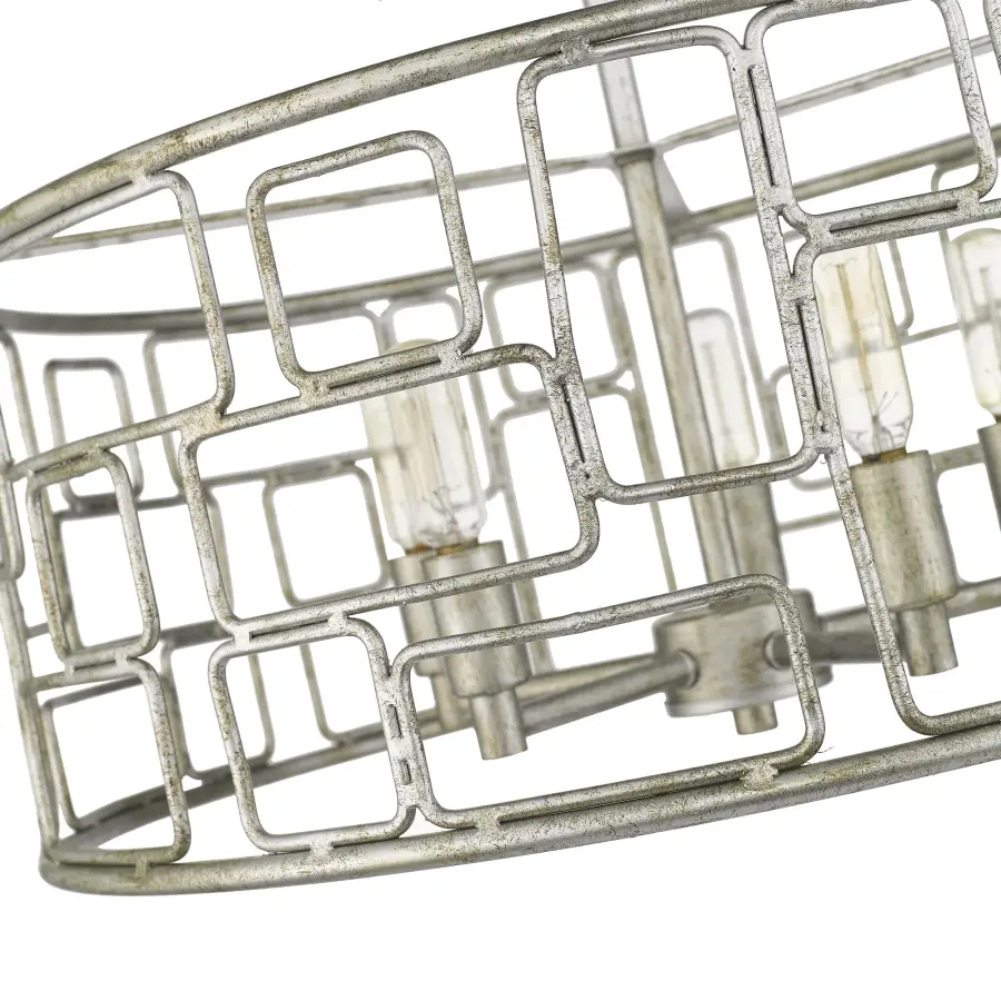 Amoret 5-Light Convertible Pendant in Antique Silver - Image 5