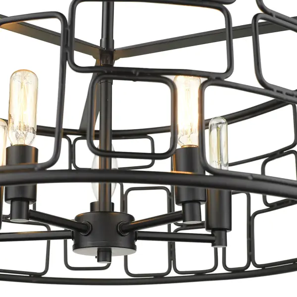 Amoret 5-Light Convertible Pendant in Matte Black - Image 6
