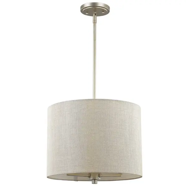 The Daria 3-Light Pendant combines transitional elegance with practical functionality. Its compact 15-inch width and washed gold iron construction make it ideal for smaller spaces seeking sophisticated lighting.