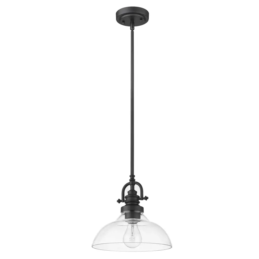 Virginia 1-Light Mini Pendant in Matte Black - Image 1