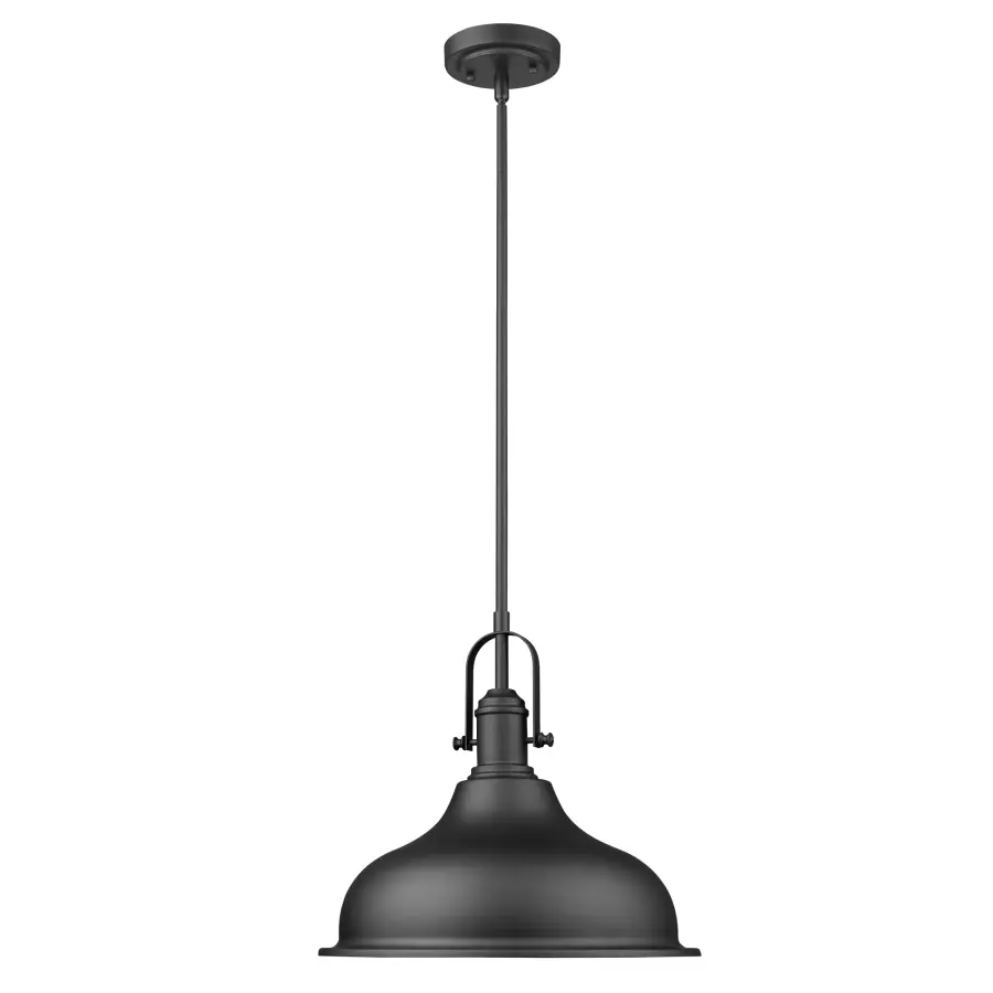 Virginia 1-Light Mini Pendant in Matte Black - Image 3