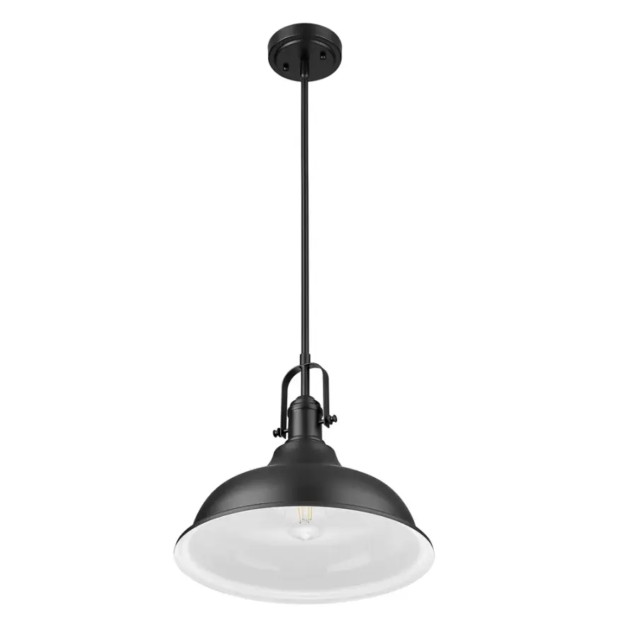 Virginia 1-Light Mini Pendant in Matte Black - Image 7