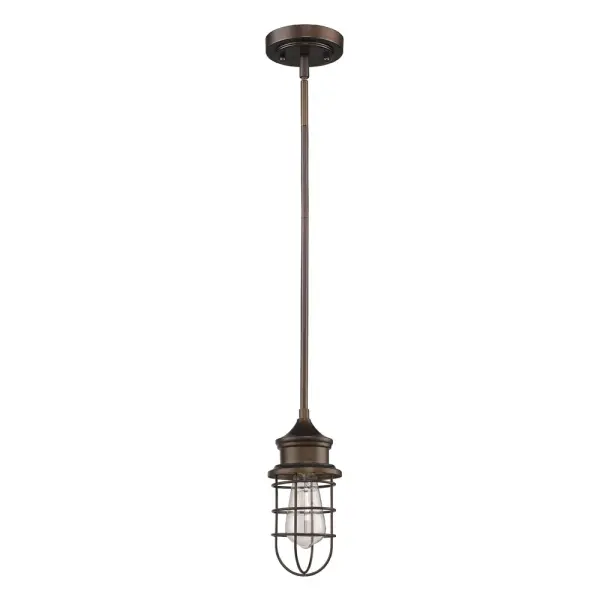 The Virginia Mini Pendant offers classic styling in a compact 5-inch width, perfect for smaller spaces or clustered installations. Oil rubbed bronze finish provides timeless appeal with flexible height adjustment options.