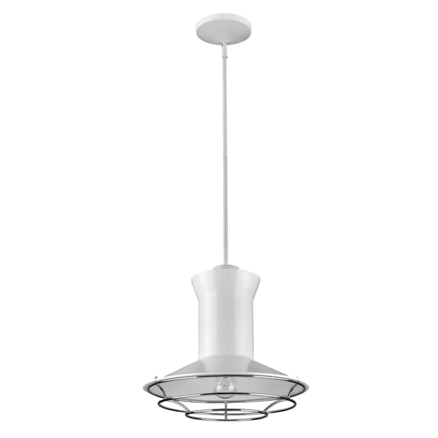 Newport 1-Light Pendant in White