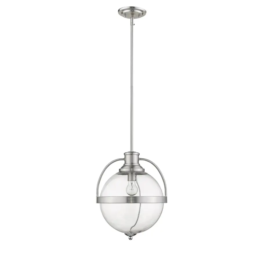 Kassian 1-Light Pendant in Satin Nickel - Image 1
