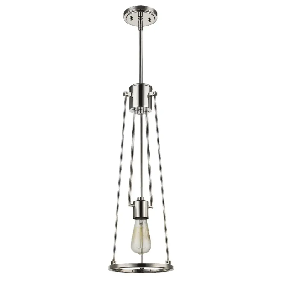Jade 1-Light Pendant in Polished Nickel