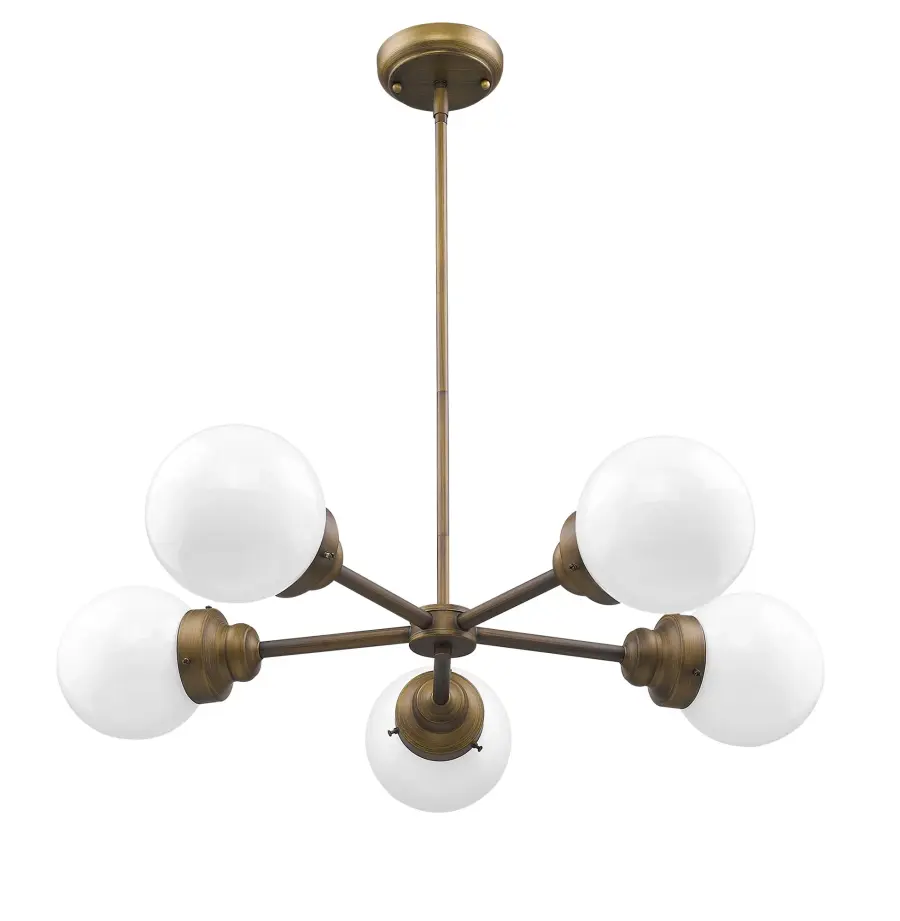 Portsmith 5-Light Chandelier in Raw Brass - Image 1