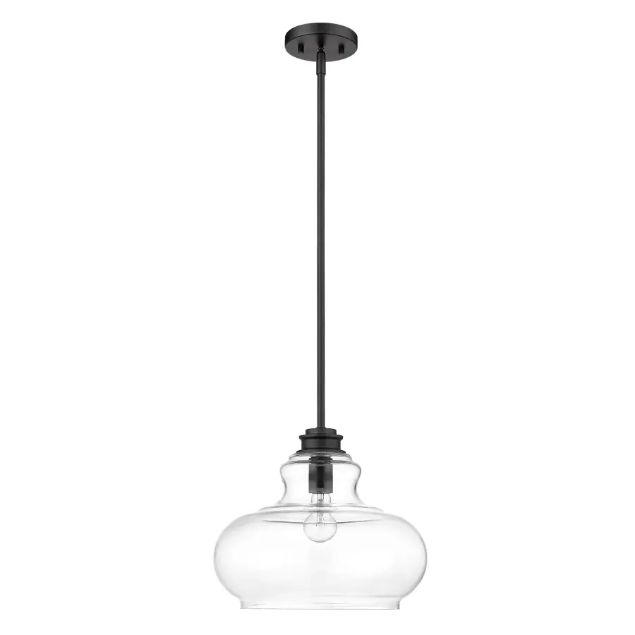 Torrel 1-Light Pendant in Matte Black - Image 3