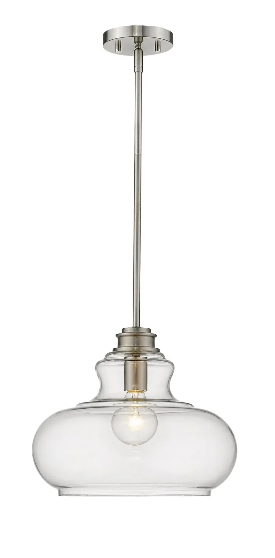 Torrel 1-Light Pendant in Satin Nickel - Image 1