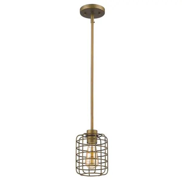 Lynden 1-Light Pendant in Raw Brass