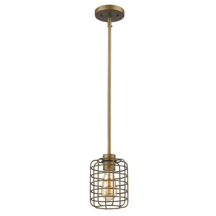 Lynden 1-Light Pendant in Raw Brass