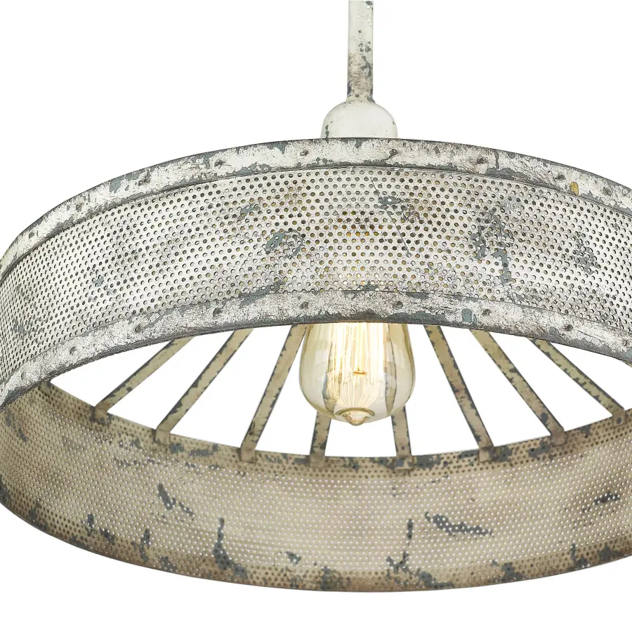 Iris 1-Light Pendant in Antique Iron - Image 4