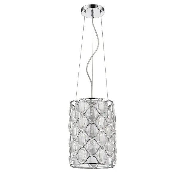 Isabella 1-Light Pendant in Polished Nickel