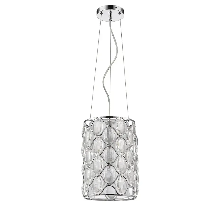 Isabella 1-Light Pendant in Polished Nickel
