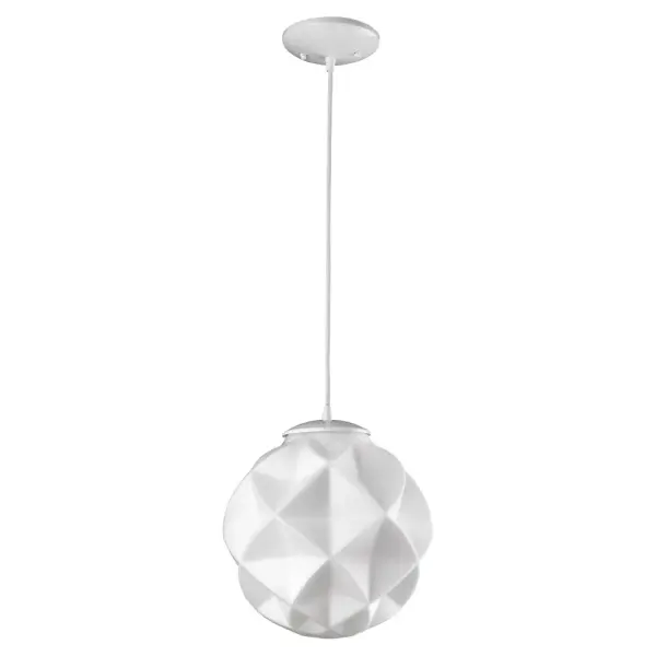 The Nova mini pendant delivers clean, contemporary style in a compact 9.75-inch diameter. Its glossy white finish and simple silhouette make it ideal for kitchen islands, breakfast nooks, or bathroom vanities.