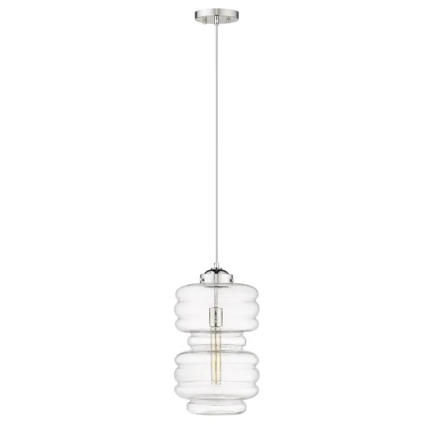 Ballina 1-Light Mini Pendant in Polished Nickel - Image 1