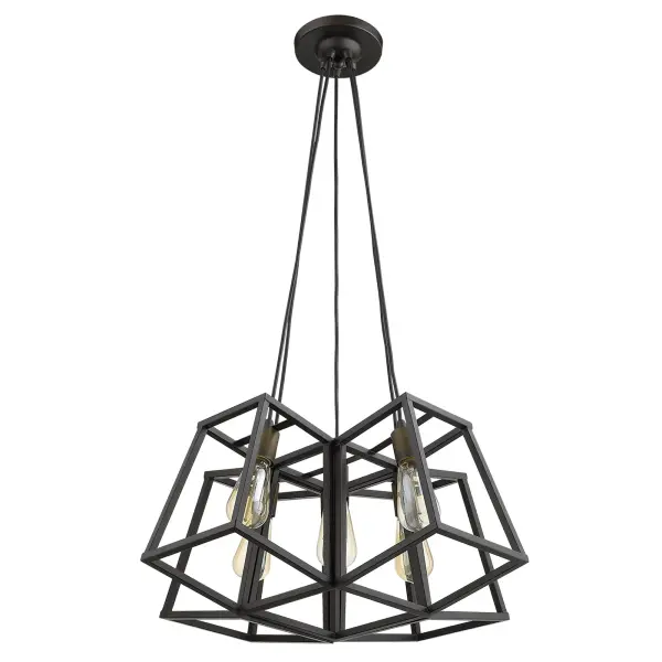 The Tiberton 5-Light Chandelier delivers industrial style with its oil-rubbed bronze finish and linear design. At 27.5 inches long, it's perfectly sized for smaller dining areas and kitchen islands, offering ample illumination with five 60W bulbs.