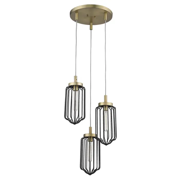 Compact Elegance: Versatile 3-Light Chandelier with Warm Brass Finish - Image 4