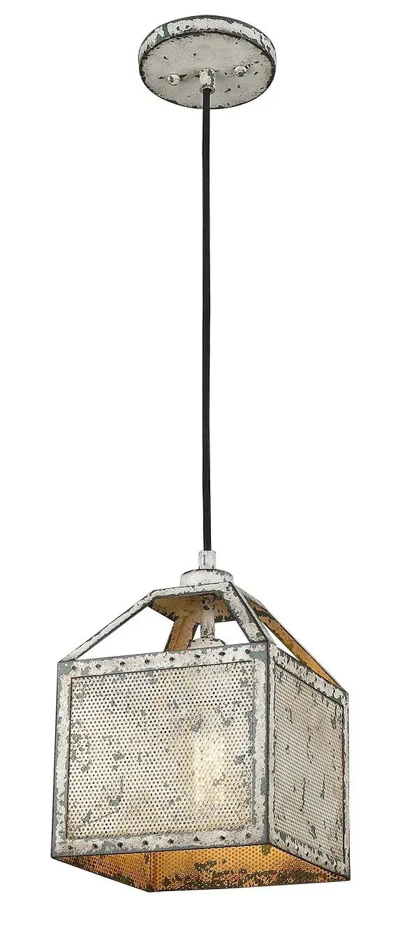 Iris 1-Light Pendant in Antique Iron - Image 1