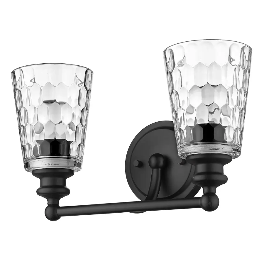 Mae 2-Light Vanity in Matte Black - Image 1