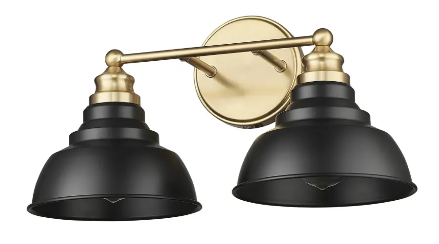 Modern Two-Light Wall Sconce with Bold Matte Black Finish - Image 1