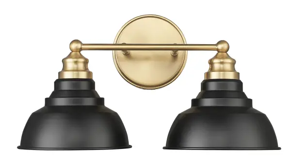 Modern Two-Light Wall Sconce with Bold Matte Black Finish - Image 2