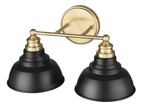 Modern Two-Light Wall Sconce with Bold Matte Black Finish - Image 3