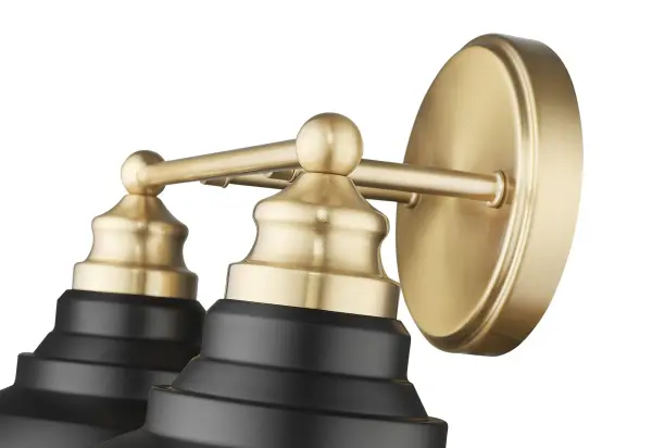 Modern Two-Light Wall Sconce with Bold Matte Black Finish - Image 8