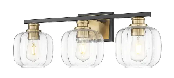 Oxley 3-Light Wall Sconce in Matte Black - Image 7